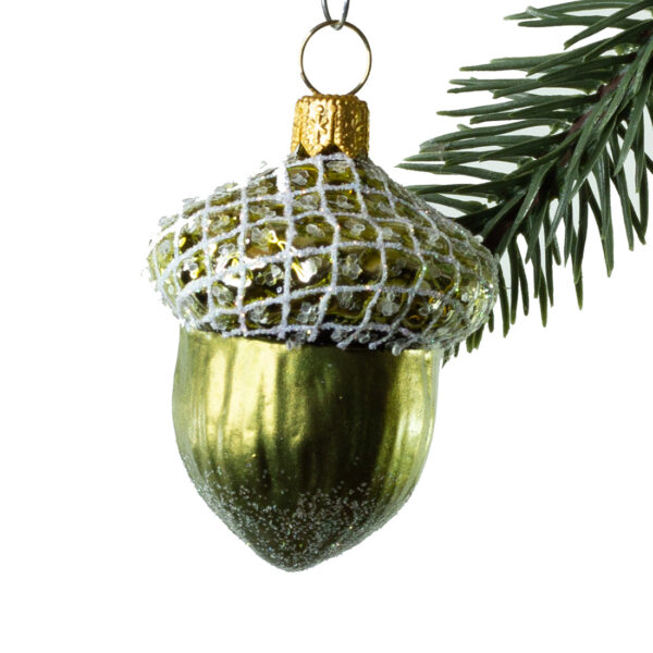 Glaspynt- Agern- Grøn- hvid streger