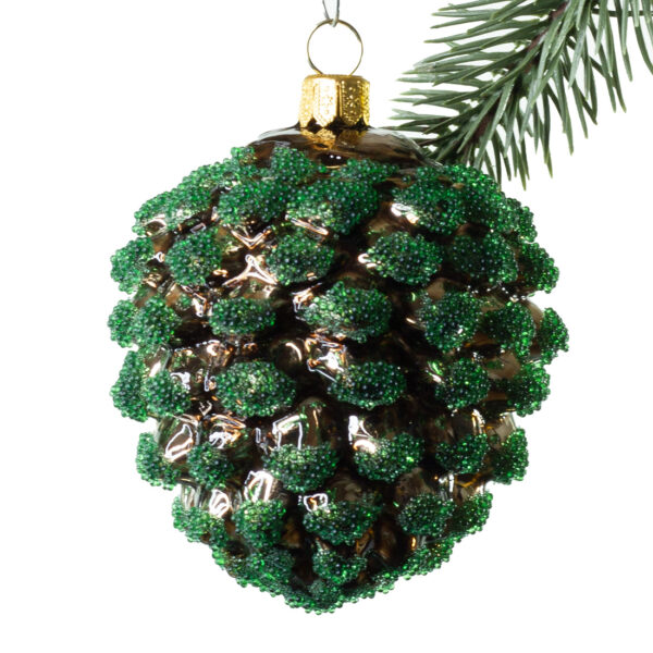 Glaspynt- Kogle- Kobber- Grønne perler