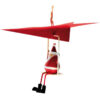 Julemand med rød papirflyver