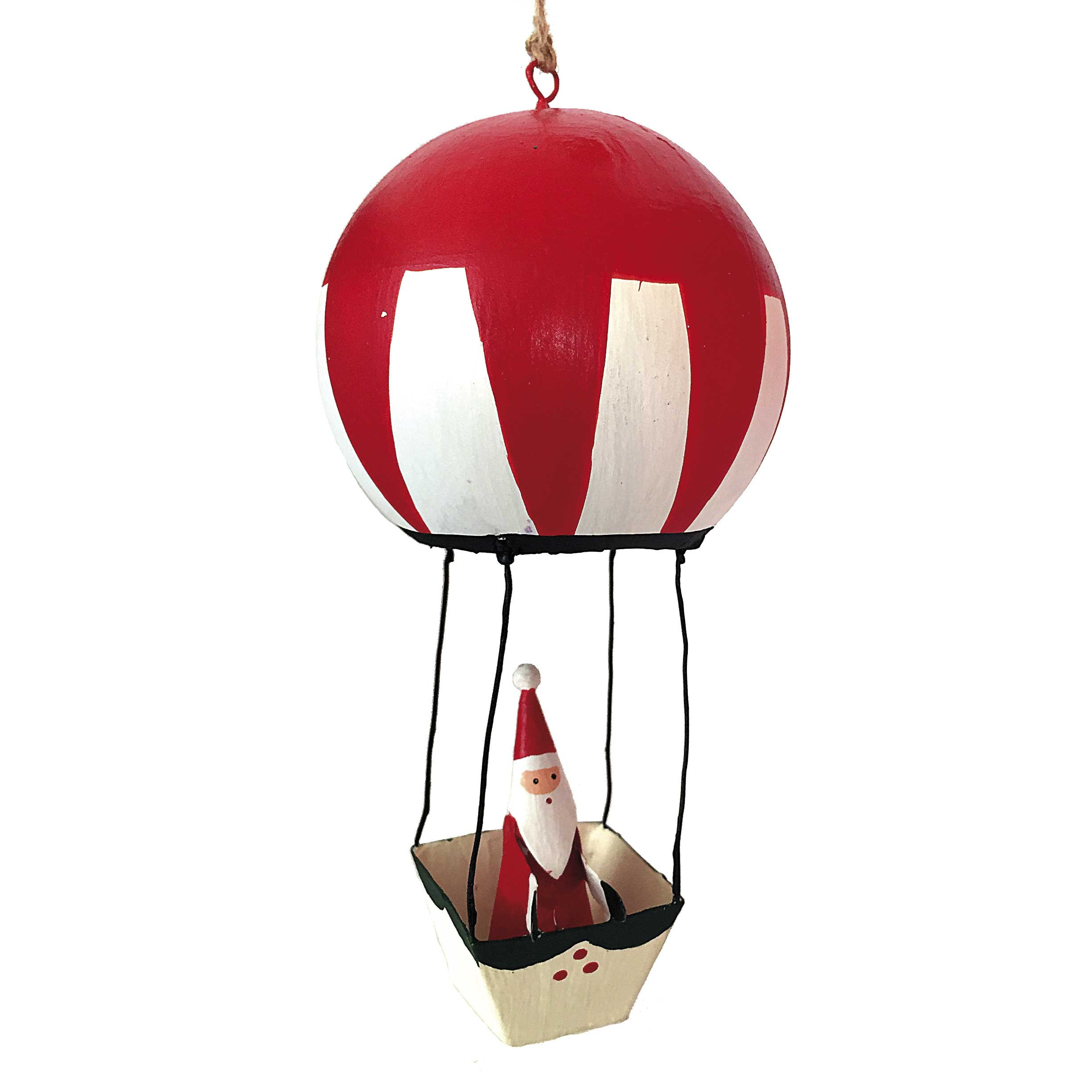 Julemand i rød luftballon