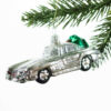 Glaskugle- Bil- Sølv- Juletræ