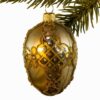 Glaskugle- Fabergé æg- Guld korsmønster
