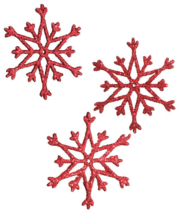 Snefnug- 3 stk- rød