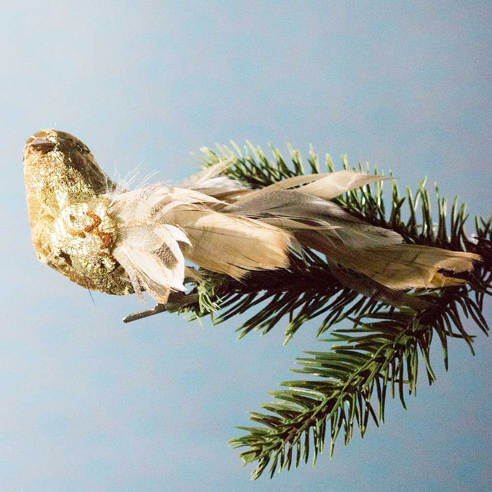 Julepynt- Fugl- Mønster- Brun