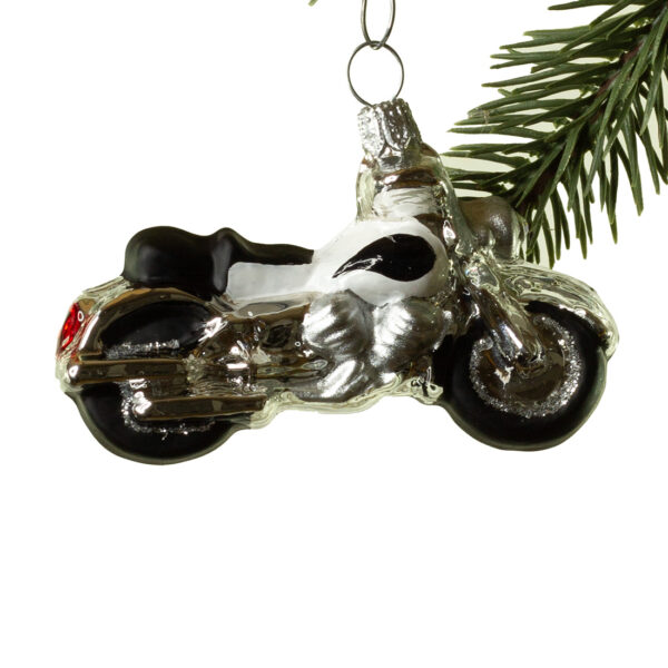 Glaspynt- Motorcykel- Sølv