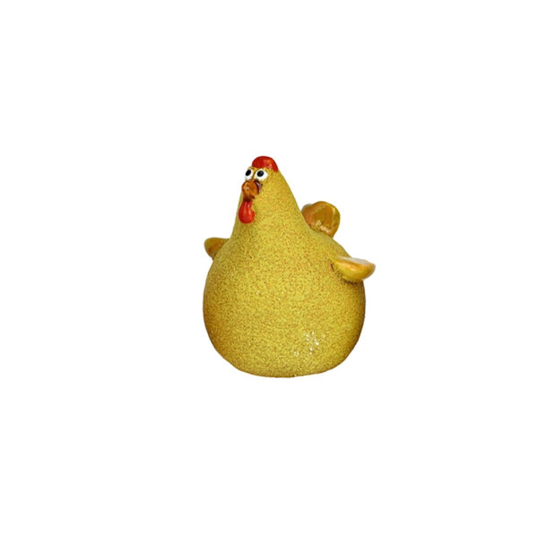 Påskepynt- Stentøj- Høne- Grøn